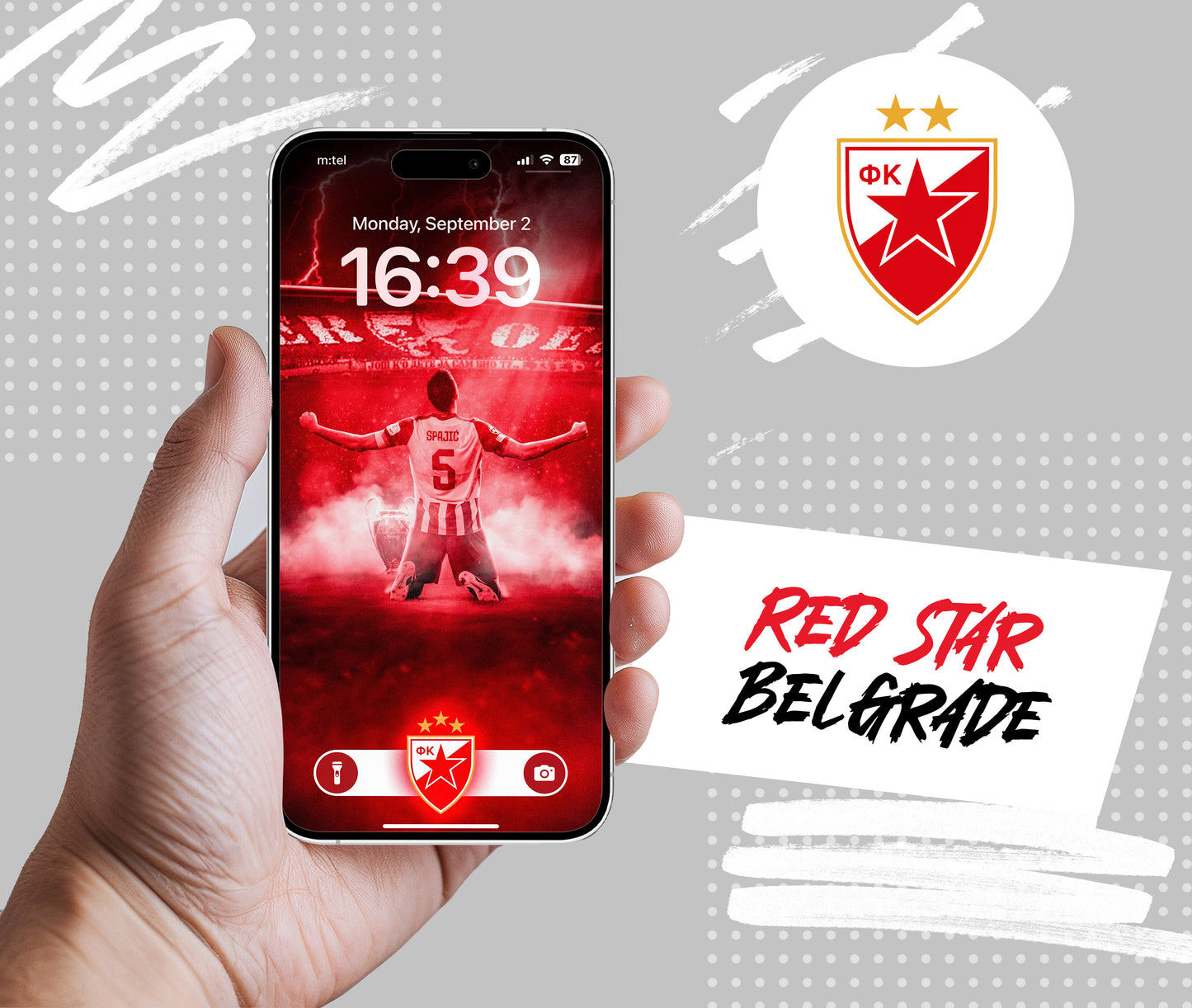 Red Star Belgrade Iphone Wallpaper